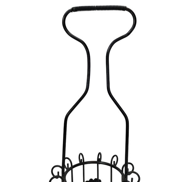 Grape Vine Barware Bottle Wire Caddy Basket Carrier Holder Display Decor Vtg - Picture 4 of 8